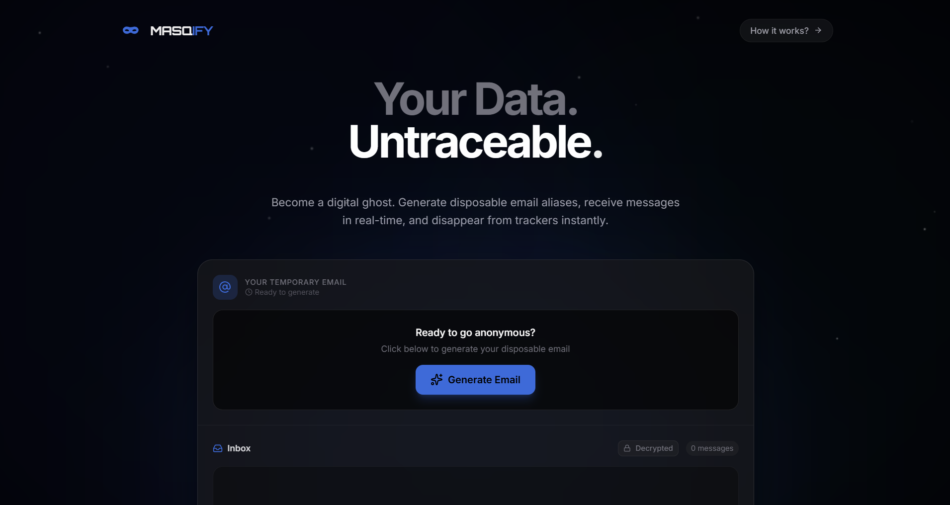 MASQIFY Interface Mockup